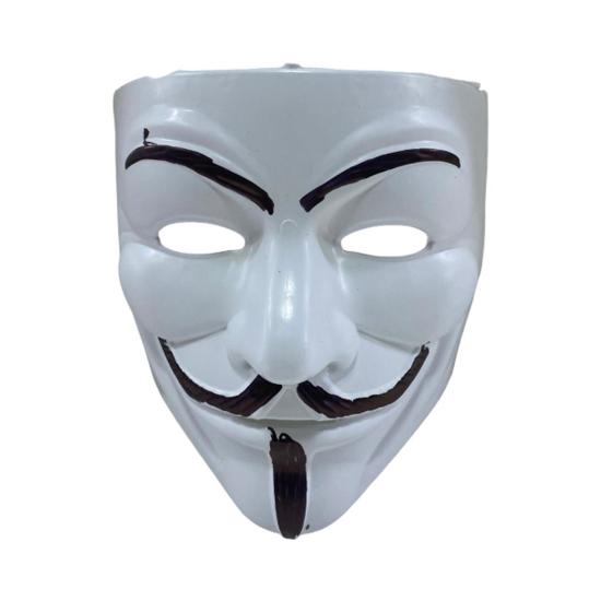 İpli Pvc Siyahlı Beyazlı Maske 12li
