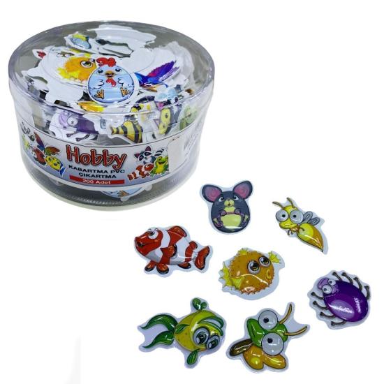 Hobby Kabartma Pvc Çıkartma 200lü