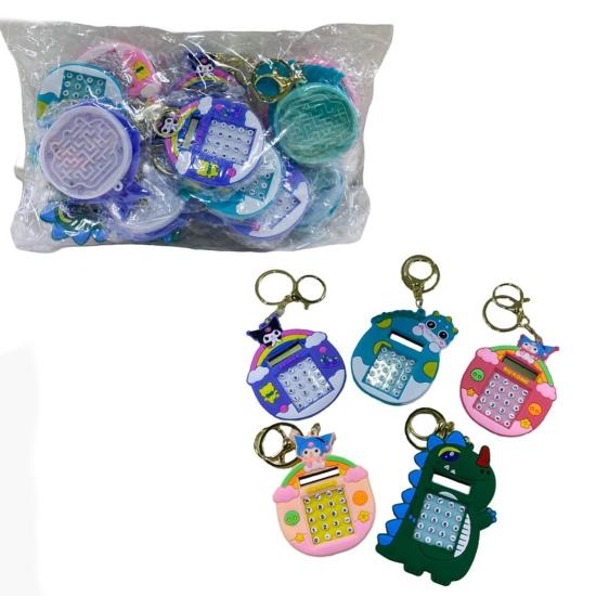 Anahtarlık 7H Hesap Makineli Labirent Oyunlu 12li