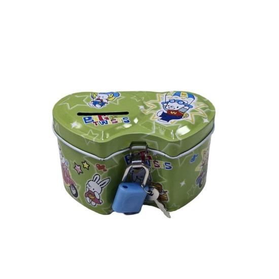 Kumbara Kilitli Metal FS019 Küçük Kalpli