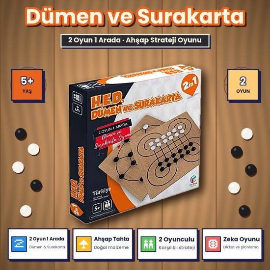 Kutulu 219 Dümen Ve Surakarta Strateji Oyunu
