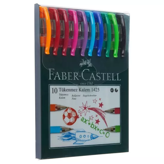 Faber Castell Tükenmez Kalem 1425 10 Renk