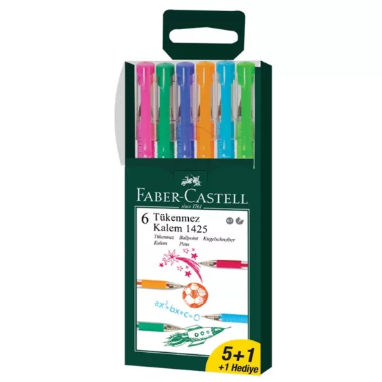 Faber Castell Tükenmez Kalem 1425 5+1 Renk