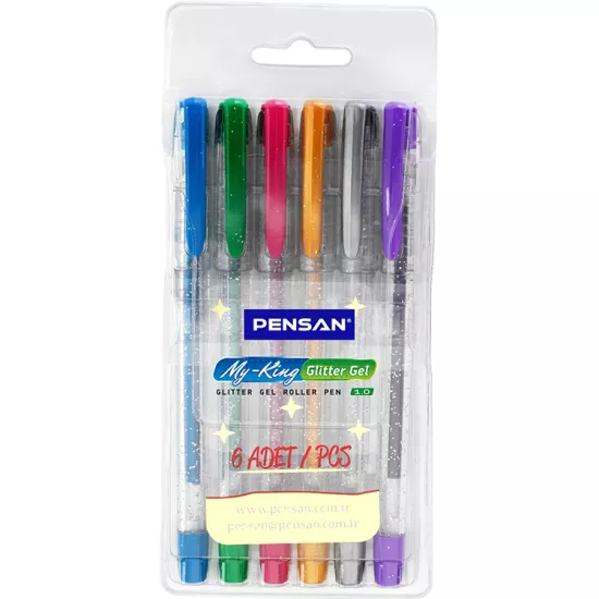 Pensan My-King Simli 6402 Jel Kalem 6’Lı SeT 