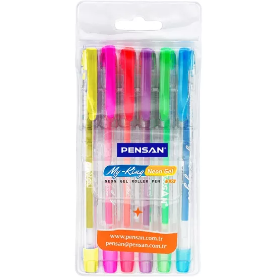 Pensan 6403 My-King Neon Jel Kalem 6’Lı Set 