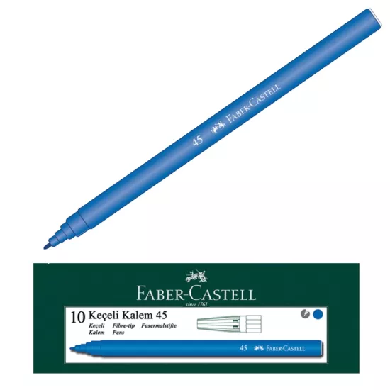  Faber Castell Keçeli Kalem Mavi 10’lu Paket