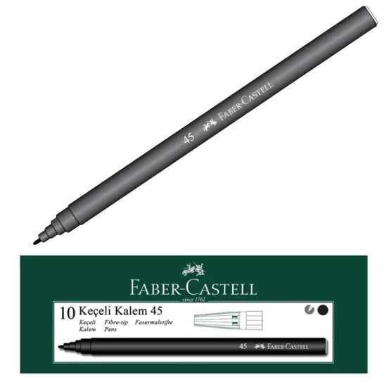  Faber Castell Keçeli Kalem Siyah10’lu Paket