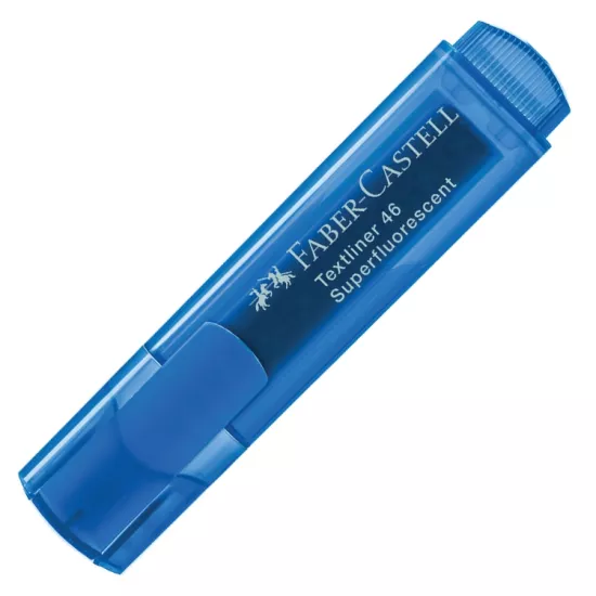 Faber Castell Fosforlu Kalem Şeffaf Gövde Mavi