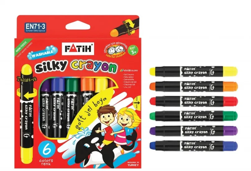 Fatih Jel Mum Boya Silky Crayon 6 Renk Çevirmeli