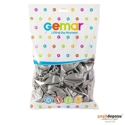 Balon Gemar Metalik Gümüş 11inch 100lü