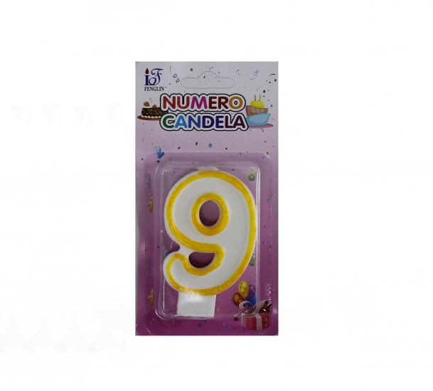 Rakamlı Mum 9 Numara M17 12li