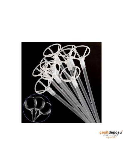 Işıklı Balon (Uzun Şeffaf Çubuk)