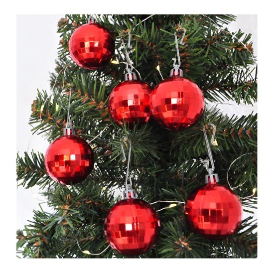 Yılbaşı 20069111 Kırmızı 5cm Ağaç Topu 6lı