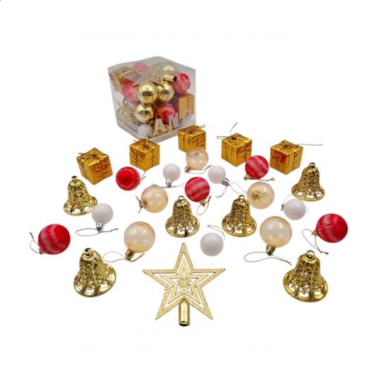 Kutuda 2504800 Karışık Yılbaşı Süsü 31li
