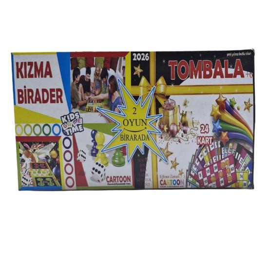 Kutulu İkili Oyun Seti Tombala Kızma Birader