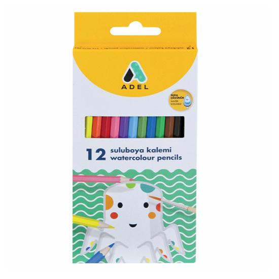 Adel Kuru Boya Kalemi Aquarell 12Li 