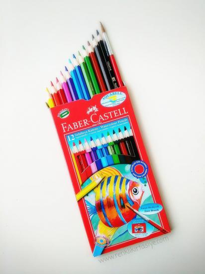  Faber Castell Aquarel Kuru Sulu Boya 12 Renk