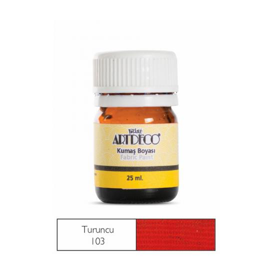 Artdeco Kumaş Boyası 25ml Turuncu 103