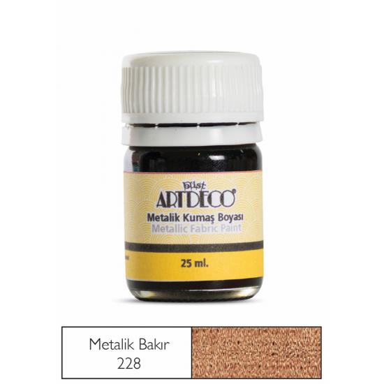 Artdeco Metalik Kumaş Boyası 25ml Bakır 228