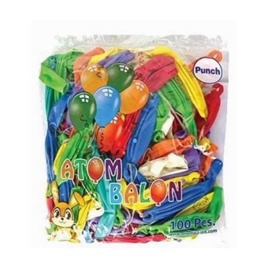 Atom Balon Punch Baskısız 450gr 100lü