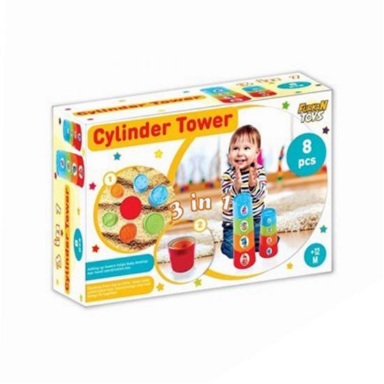 Babies 55788 Eğitici Silindir Kule +12m 8pcs