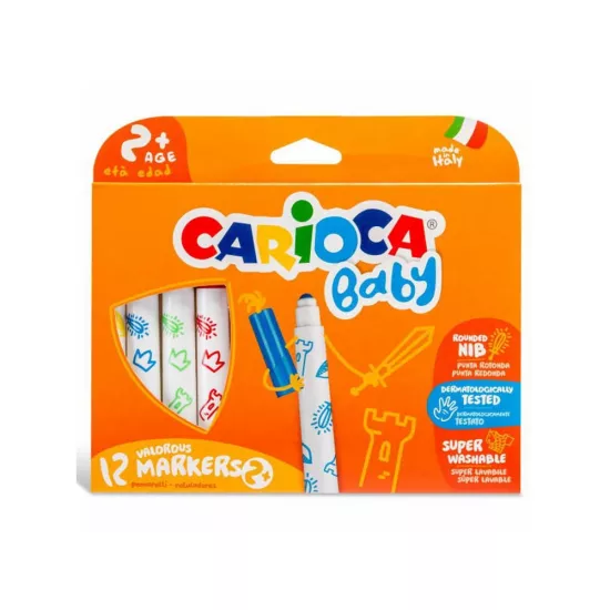 Carioca Jumbo Bebek Yıkanabilir Keçeli Kalem 12’Li