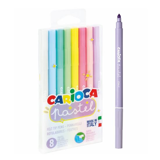 Carioca Pastel Süper Yıkan Keçeli Kalem 8Li 