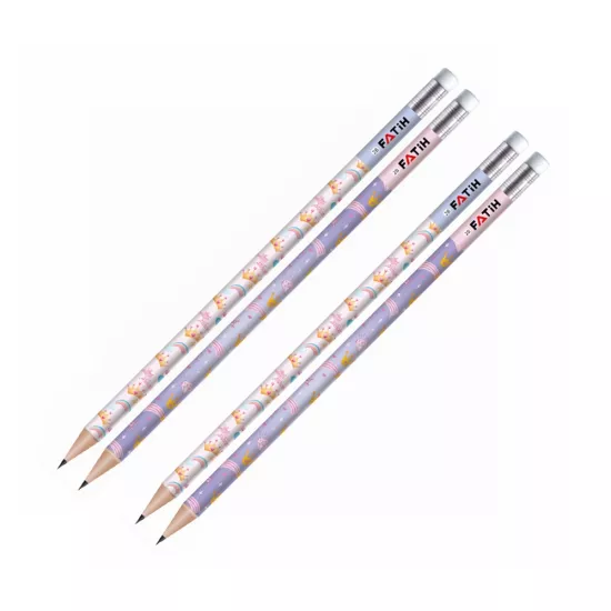 Fatih Prenses Silgili Kurşun Kalem 4 Adet