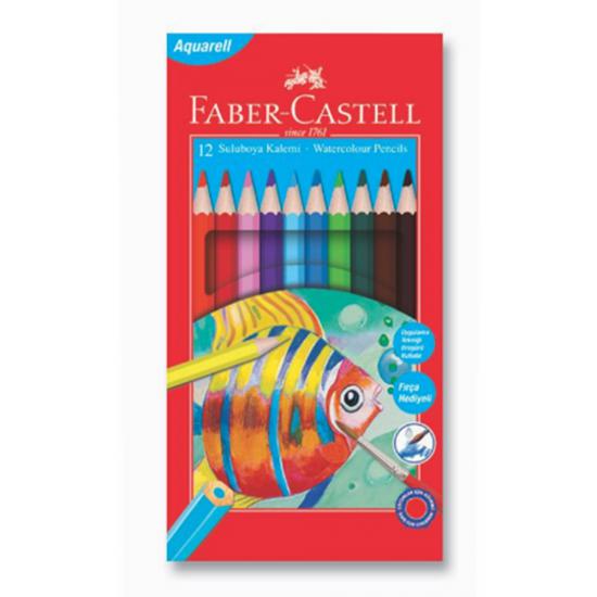  Faber Castell Aquarel Kuru Sulu Boya 12 Renk
