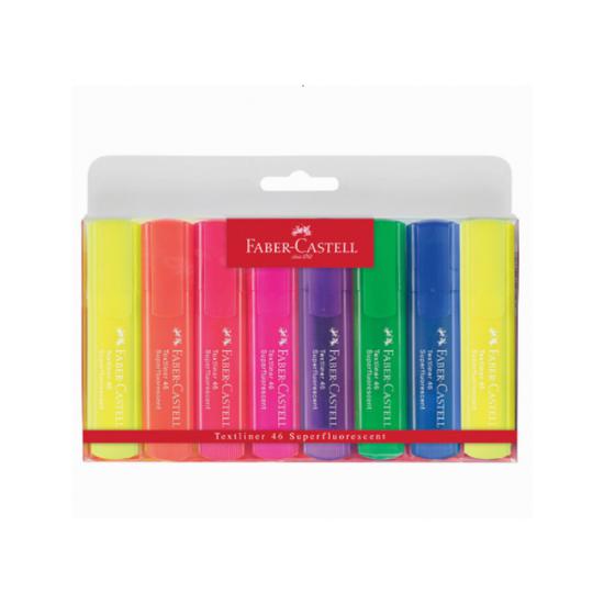 Faber Castell Şeffaf Gövde Fosforlu Kalem 6+2’li