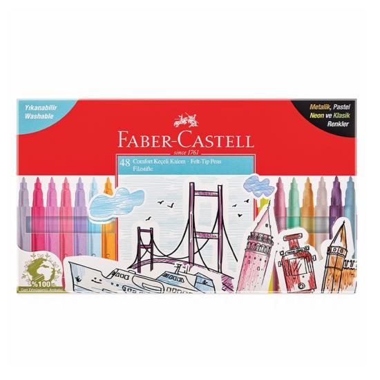 Faber Castell Keçeli Kalem Comfort Maxi Set 48Li