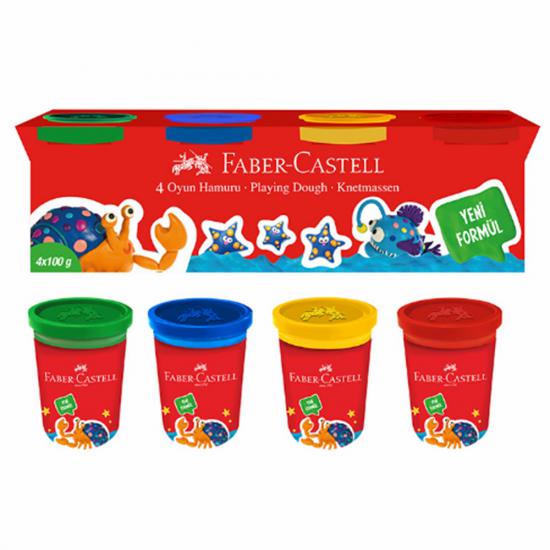 Faber Oyun Hamuru 100G X 4 Klasik Renkler