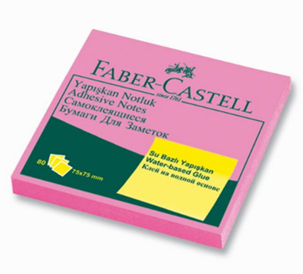 Faber Castell Yapışkanlı Kağıt75x75 Pembe