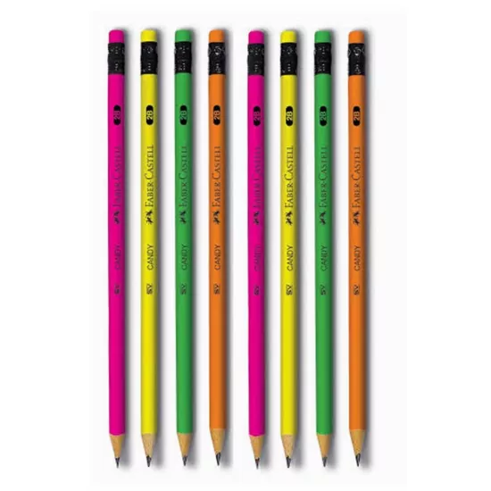  Faber Kurşun Kalem Candy Silgili 2B 8 Adet