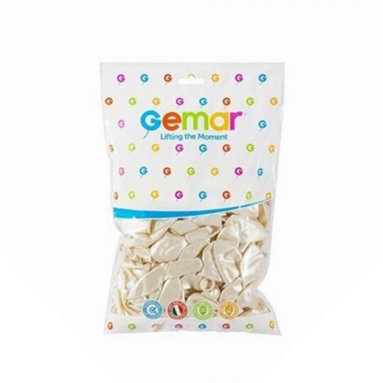 Balon Gemar Metalik Beyaz 11inch 100lü