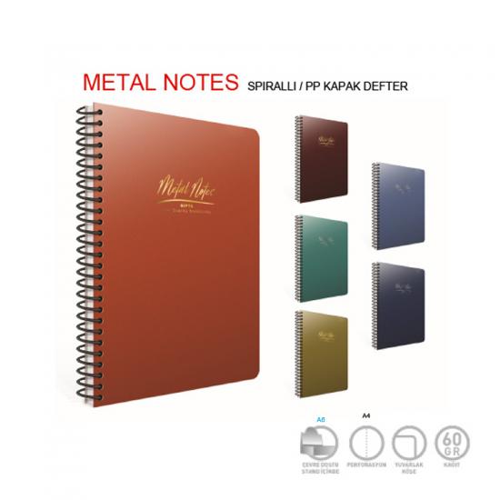 Metal Notes A4 Spr. Pp Kapak Defter 100 Yp Çizgili