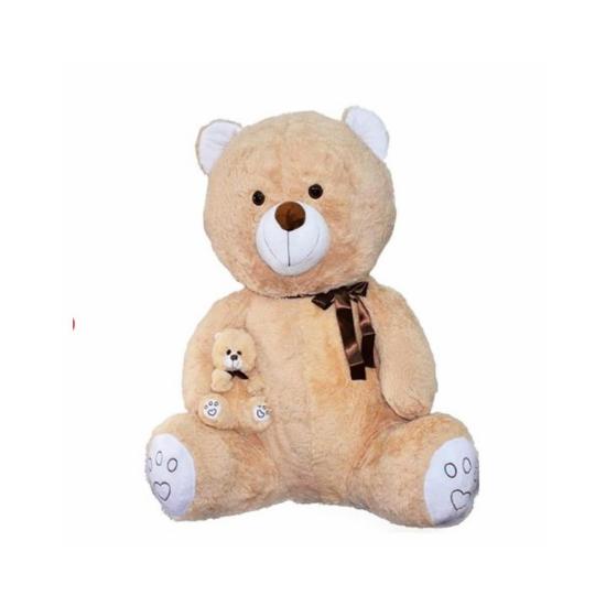 Peluş 100cm Yavrulu Dev Ayı Halley 62518 