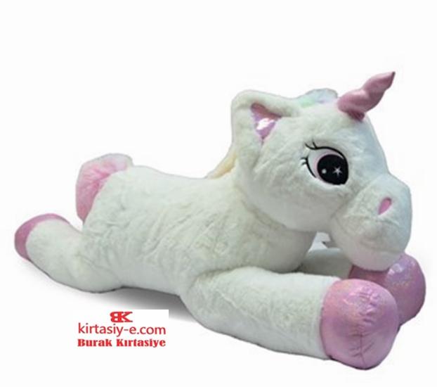 Halley 62898 Peluş 100cm Yatan Renkli Unicorn