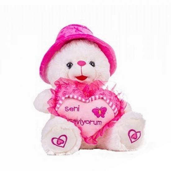 Halley GT6399C Peluş 39cm Şapkalı Ayı
