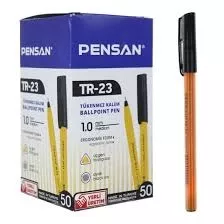 Pensan Üçgen Tükenmez Kalem 1.0 Mm Siyah 50’li PK.