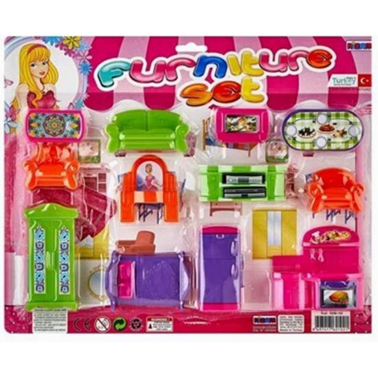 Oyuncak Mobilya Takım Eşya Set 12pcsKartela