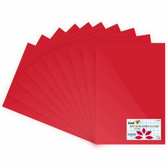 Lino Aynalı Karton 50*70 Cm Metalik Kırmızı 10Lu