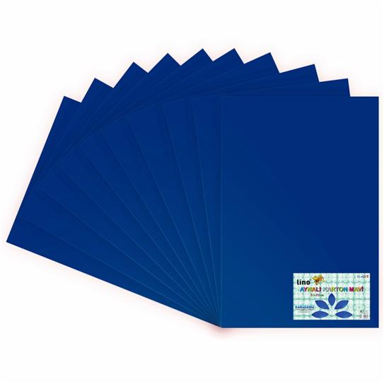 Lino Aynalı Karton 50*70 Cm Metalik Mavi 10Lu 