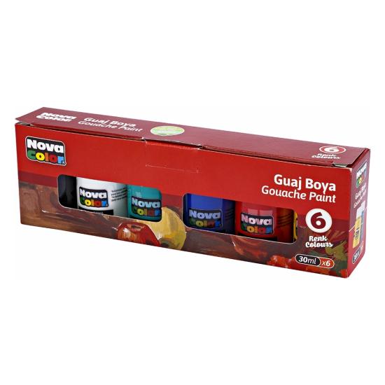 Nova Color Guaj Boya Şise 6 Lı 
