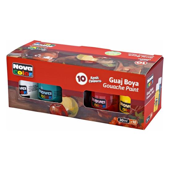 Nova Color Guaj Boya Şişe 10Lu Takım 25 Ml