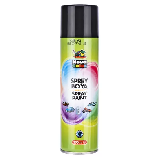 Nova Color Sprey Boya 200 Ml. Siyah Nc-805
