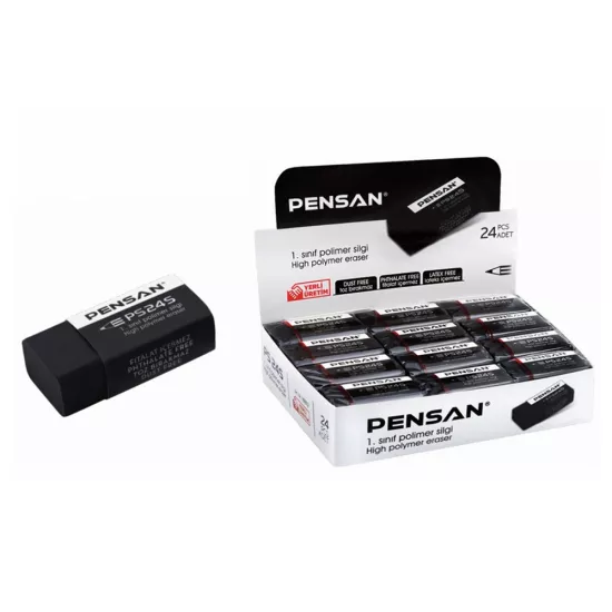 Pensan Pss-24S Siyah Silgi 24’Lü 
