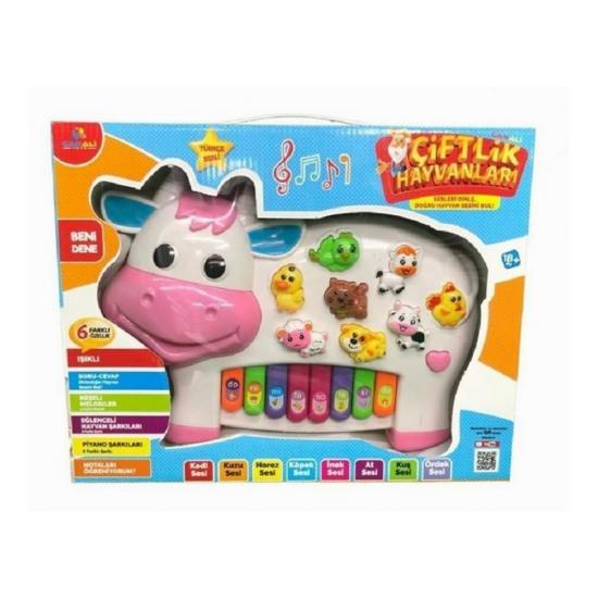 Pilli Sesli Piyano Hayvan İnek CNL2222