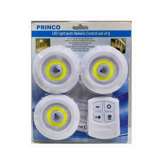 Dolap İçi 3lü Kumandalı Pilli Lamba Princo Pr-13c