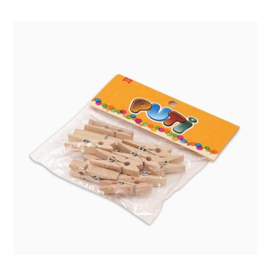 Ahşap Büyük Mandal Naturel Puti 8795